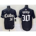 Chicago Cubs #30 Kyle Tucker Black 'Gothic North Side Edition' Vapor Premier Limited Stitched Jersey