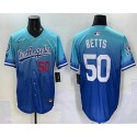 Los Angeles Dodgers #50 Mookie Betts Blue 2025 City Connect Limited Stitched Jersey
