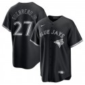 Toronto Blue Jays #27 Vladimir Guerrero Jr. Black Lights Out Limited Stitched Jersey