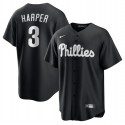 Philadelphia Phillies #3 Bryce Harper Black Lights Out Limited Stitched Jersey