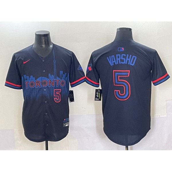 Toronto Blue Jays #5 Daulton Varsho Navy 2024 City Connect Limited Stitched Jersey