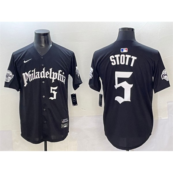 Philadelphia Phillies #5 Bryson Stott Black Gothic Vapor Limited Stitched Jersey