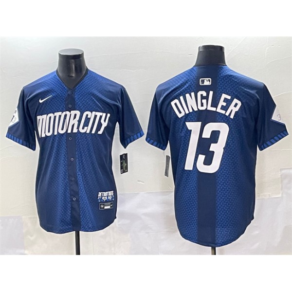 Detroit Tigers #13 Dillon Dingler 2024 Navy City Connect Cool Base Limited Stitched Jersey