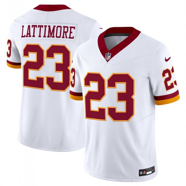 Washington Commanders #23 Marshon Lattimore White 2025 F.U.S.E. Throwback Vapor Limited Stitched Jersey