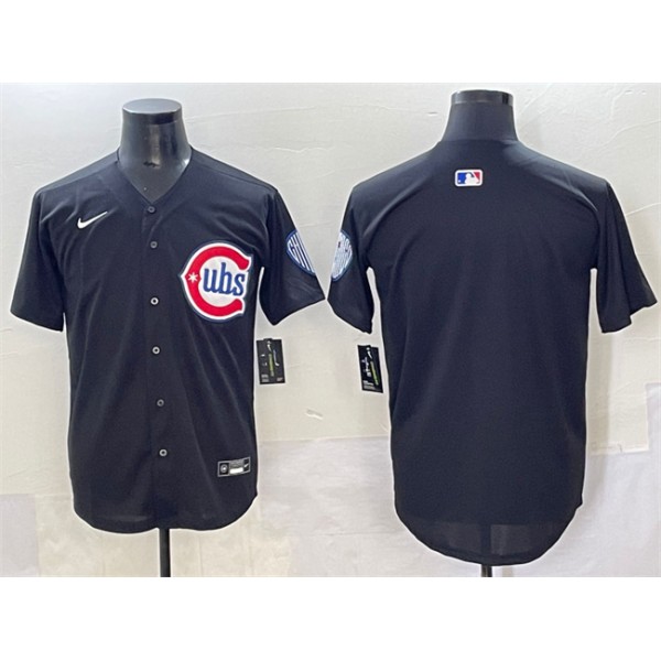 Chicago Cubs Blank Black Limited Stitched Jersey