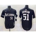 Arizona Diamondbacks #51 Randy Johnson Black 'Gothic Desert Fang Edition' Vapor Premier Limited Stitched Jersey