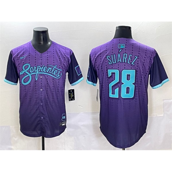 Arizona Diamondbacks #28 Eugenio Suárez Purple 2025 City Connect Limited Stitched Jersey