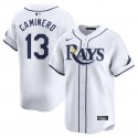 Tampa Bay Rays #13 Junior Caminero White 2024 Home Limited Stitched Jersey