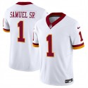 Washington Commanders #1 Deebo Samuel Sr. White 2025 F.U.S.E. Throwback Vapor Limited Stitched Jersey