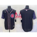 Chicago Cubs Blank Black 2025 Independence Day Vapor Premier Limited Stitched Jersey