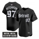 Detroit Lions #97 Aidan Hutchinson Black 'Motor Gothic Edition' Vapor Premier Limited Stitched Jersey