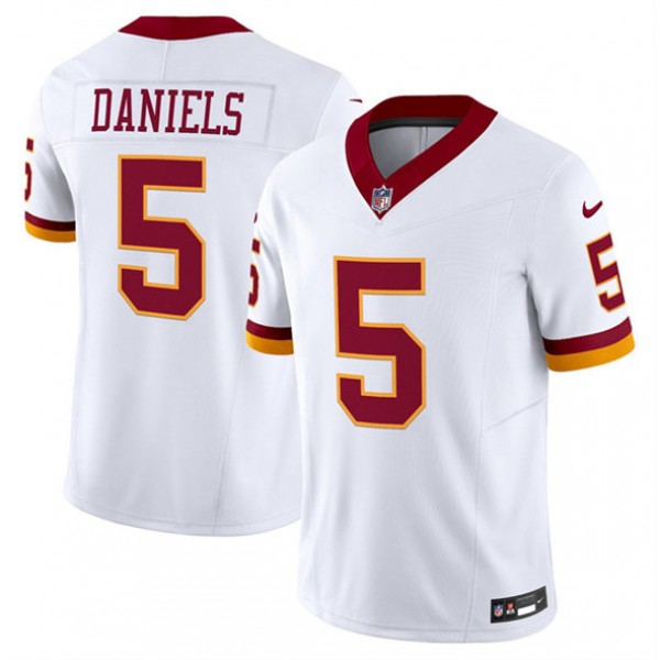 Washington Commanders #5 Jayden Daniels White 2025 F.U.S.E. Throwback Vapor Limited Stitched Jersey