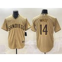 San Diego Padres #14 Tyler Wade Tan Cool Base Stitched Jersey
