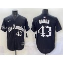 Los Angeles Dodgers #43 Anthony Banda Black Mexico 2025 LA Gothic Style With 2024 World Series Champions Patch Vapor Premier Limited Stitched Jersey