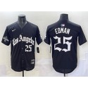 Los Angeles Dodgers #25 Tommy Edman Black Mexico 2025 LA Gothic Style With 2024 World Series Champions Patch Vapor Premier Limited Stitched Jersey
