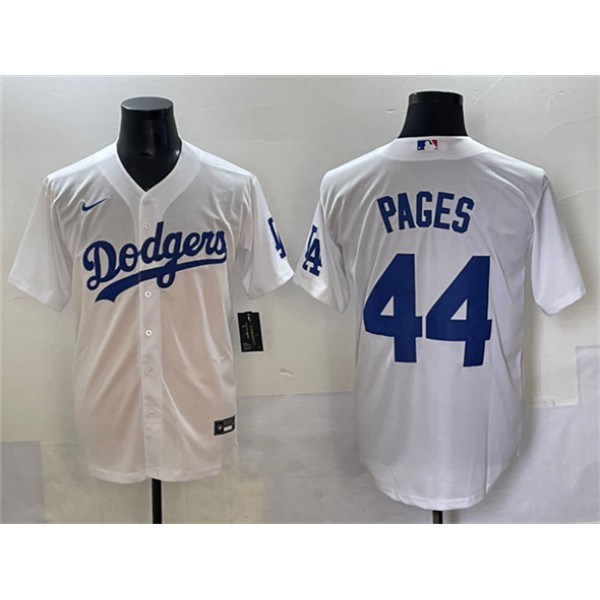 Los Angeles Dodgers #44 Andy Pages White Cool Base Stitched Jersey