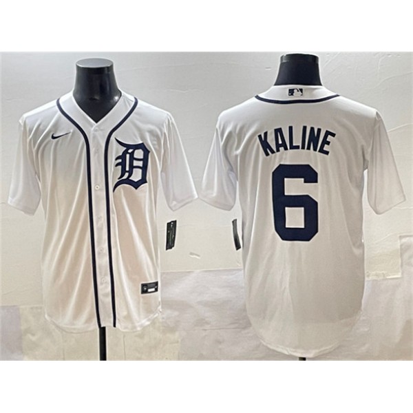 Detroit Tigers #6 Al Kaline White Cool Base Stitched Jersey