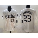Chicago Cubs #23 Ryne Sandberg White 'Gothic North Side Edition' Vapor Premier Limited Stitched Jersey