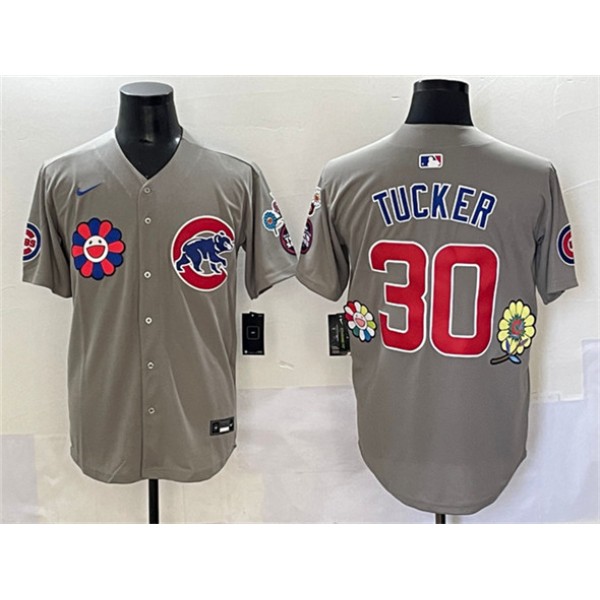 Chicago Cubs #30 Kyle Tucker Gray 2025 Tokyo Series Limited Stitched Jersey