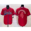 Chicago Cubs #4 Pete Crow-Armstrong Red Cool Base Stitched Jersey