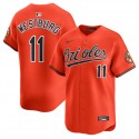 Baltimore Orioles #11 Jordan Westburg Orange 2025 2nd Alternate Limited Cool Base Stitched Jersey