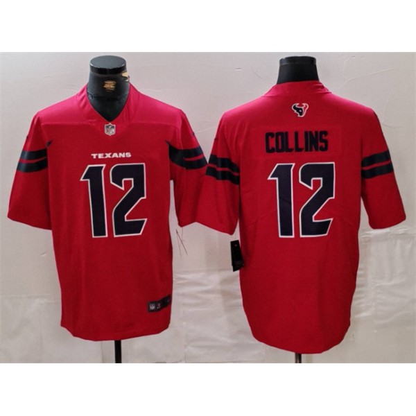 Houston Texans #12 Nico Collins Red Vapor Untouchable Stitched Jersey