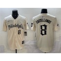 Philadelphia Phillies #8 Nick Castellanos Cream Gothic Vapor Limited Stitched Jersey