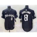 Philadelphia Phillies #8 Nick Castellanos Black Gothic Vapor Limited Stitched Jersey