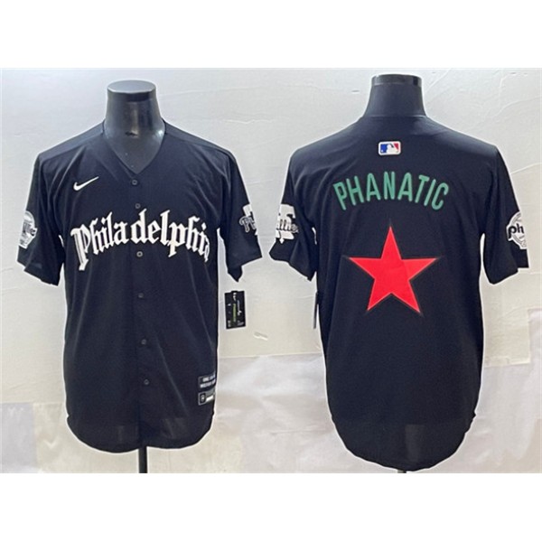 Philadelphia Phillies Black Gothic Phanatic Vapor Limited Stitched Jersey