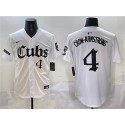 Chicago Cubs #4 Pete Crow-Armstrong White 'Gothic North Side Edition' Vapor Premier Limited Stitched Jersey