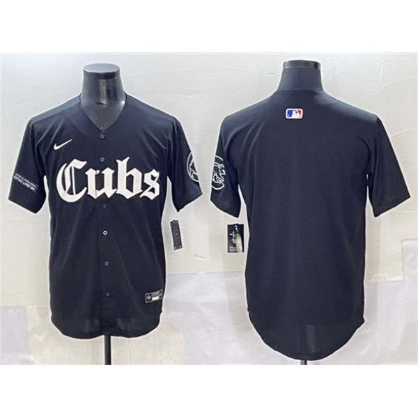 Chicago Cubs Blank Black 'Gothic North Side Edition' Vapor Premier Limited Stitched Jersey