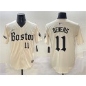 Boston Red Sox #11 Rafael Devers Cream Gothic Vapor Limited Stitched Jersey