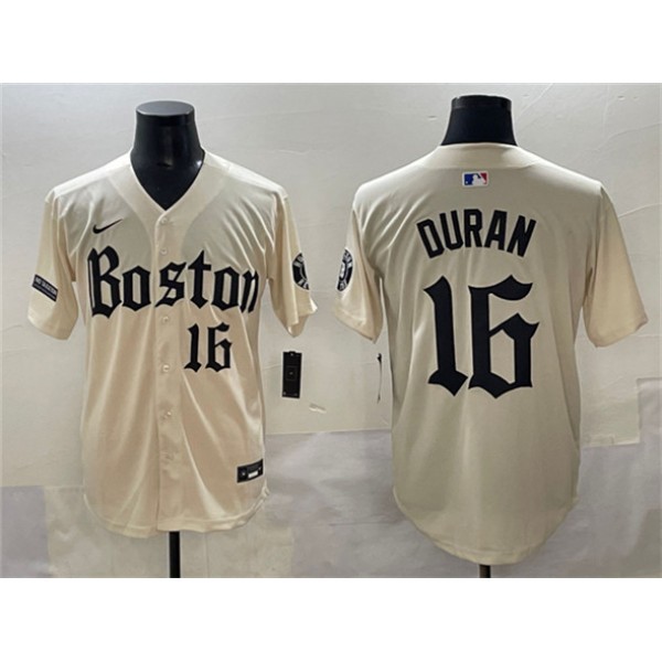 Boston Red Sox #16 Jarren Duran Cream Gothic Vapor Limited Stitched Jersey