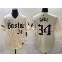 Boston Red Sox #34 David Ortiz Cream Gothic Vapor Limited Stitched Jersey