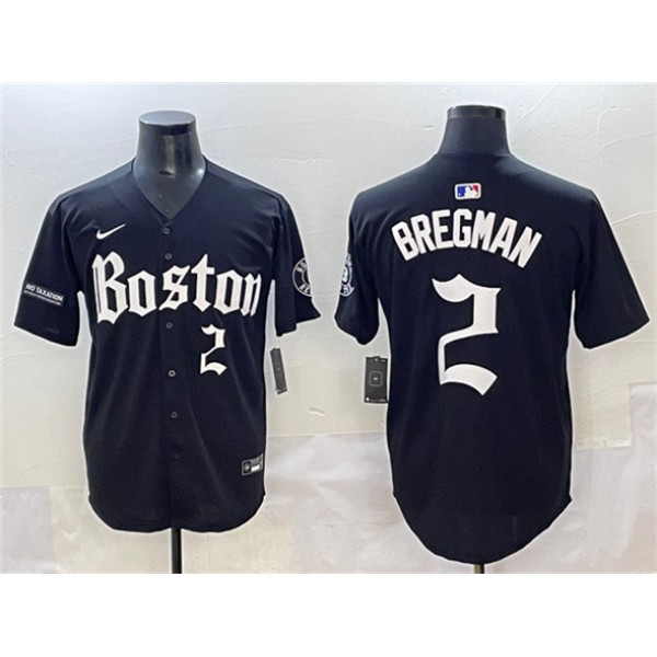 Boston Red Sox #2 Alex Bregman Black Gothic Vapor Limited Stitched Jersey