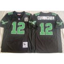 Philadelphia Eagles #12 Randall Cunningham Black Throwback Stitched Jersey