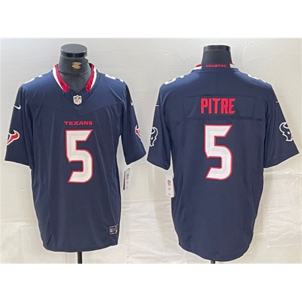 Houston Texans #5 Jalen Pitre Navy F.U.S.E. Vapor Limited Stitched Jersey