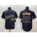 Los Angeles Dodgers #22 Clayton Kershaw Black Gold Limited Stitched Jersey