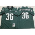 Philadelphia Eagles #36 Brian Westbrook Green Throwback Football Stitched Jersey