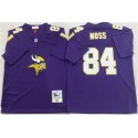 Minnesota Vikings #84 Randy Moss Purple Throwback Football Stitched Jersey