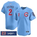 Chicago Cubs #2 Nico Hoerner Blue 'Ryne Sandberg Tribute' Vapor Limited V3 Stitched Jersey