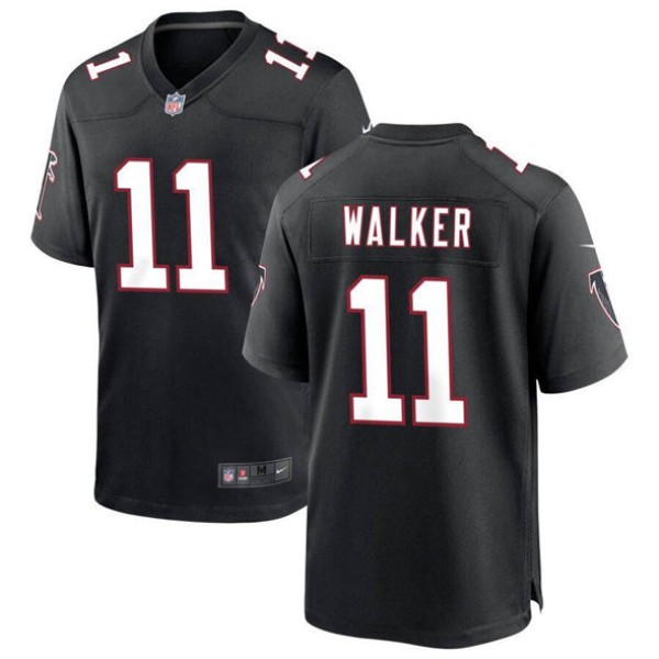 Atlanta Falcons #11 Jalon Walker Black Football Stitched Game Jersey