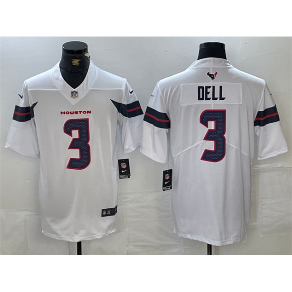 Houston Texans #3 Tank Dell White Vapor Untouchable Stitched Football Jersey