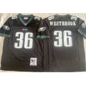 Philadelphia Eagles #36 Brian Westbrook Black Throwback Stitched Football Jersey