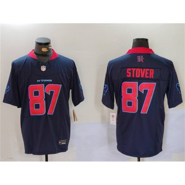Houston Texans #87 Cade Stover Navy 2nd Alternate F.U.S.E. Vapor Limited Football Stitched Jersey