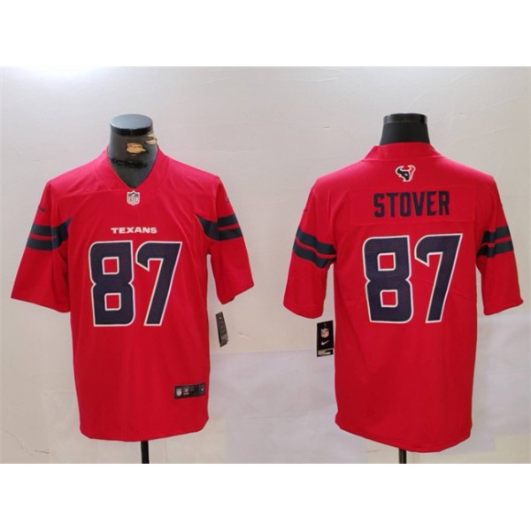 Houston Texans #87 Cade Stover Red Vapor Untouchable Football Stitched Jersey
