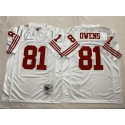 New York Giants #81 Terrell Owens White Throwback Football Stitched Jersey