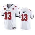 Tampa Bay Buccaneers #13 Mike Evans White 2025 50th Anniversary Patch And 4-Star C Patch Vapor Untouchable Limited Football Stitched Jersey