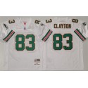 Miami Dolphins #83 Mark Clayton White Throwback Stitched Football Jersey