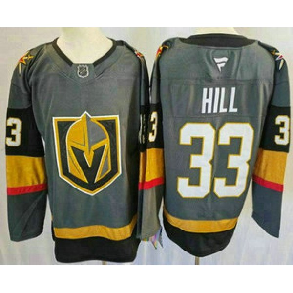 Vegas Golden Knights #33 Adin Hill Gray Authentic Jersey